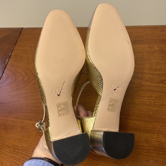 J Crew Millie ankle-strap heels in snake-embossed Italian leather - Picture 7 of 7